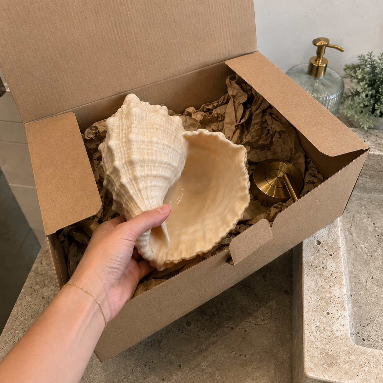 Coastal Seashell Wall-Mount Faucet