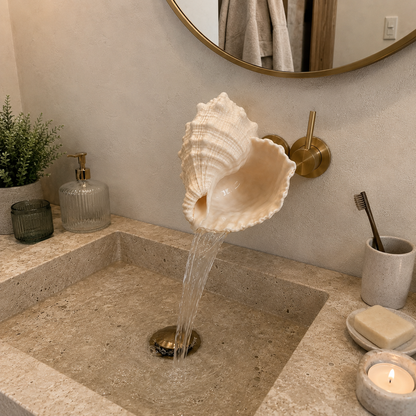 Coastal Seashell Wall-Mount Faucet