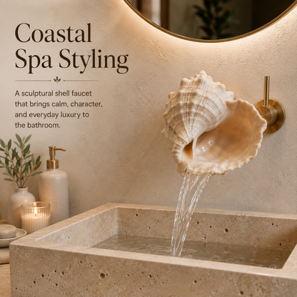 Coastal Seashell Wall-Mount Faucet