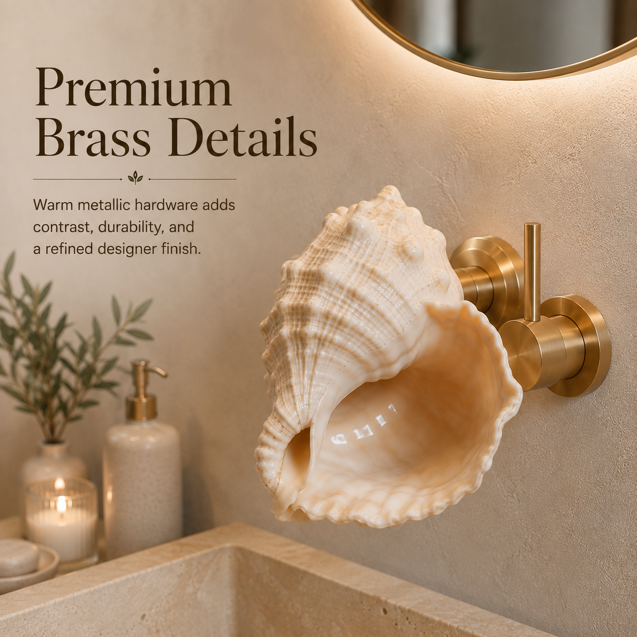 Coastal Seashell Wall-Mount Faucet