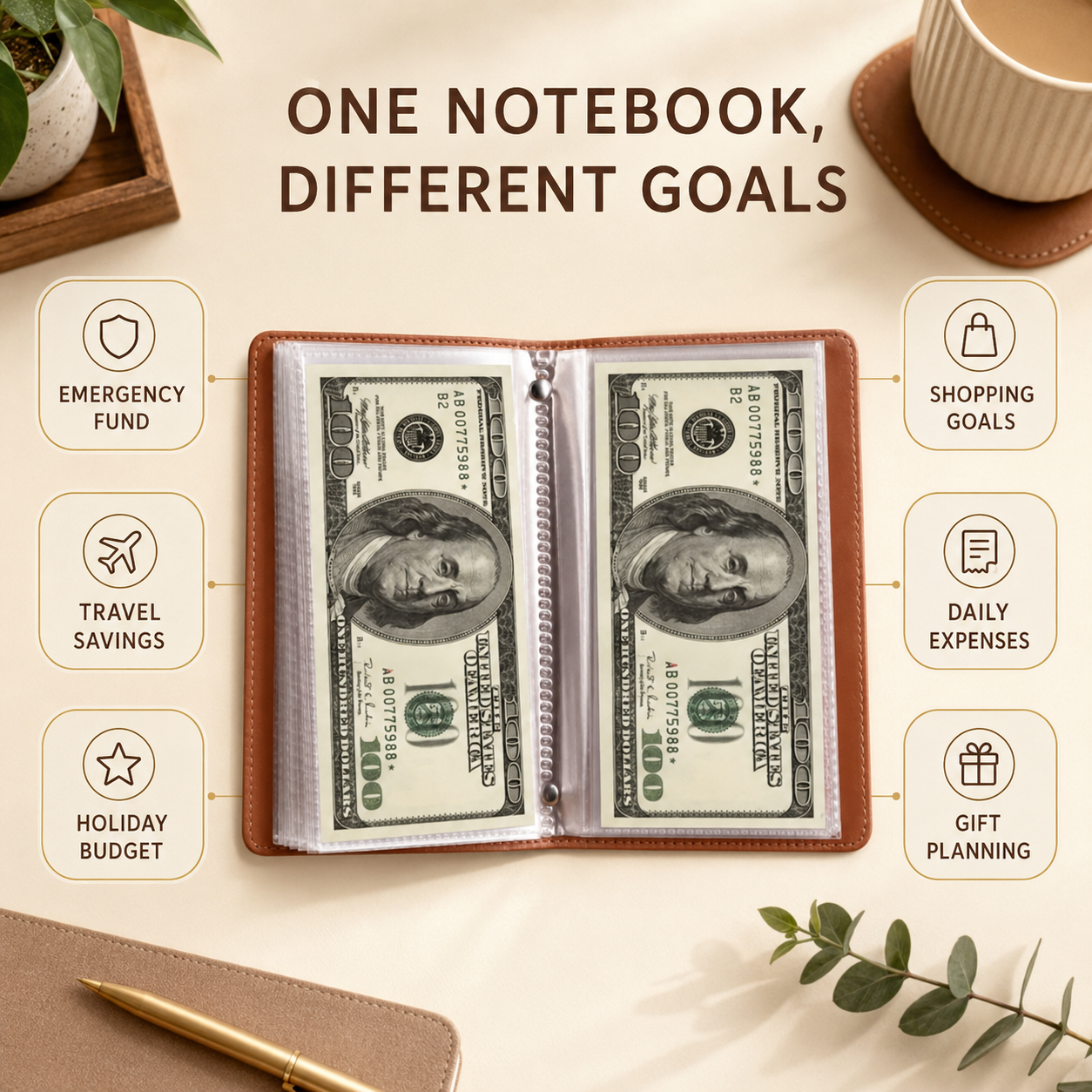 🔥 49% OFF – Lockable A6 Savings Notebook with 3-Digit Combination Lock 💰