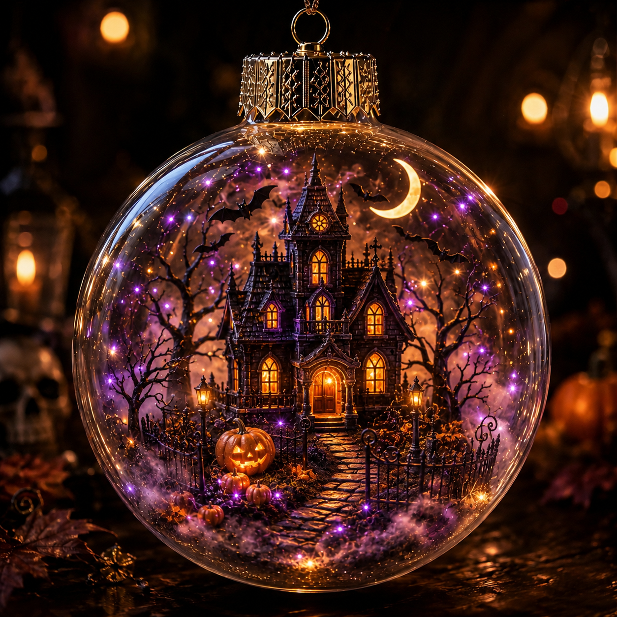 🎃 Light-Up Halloween Diorama Ornament👻✨