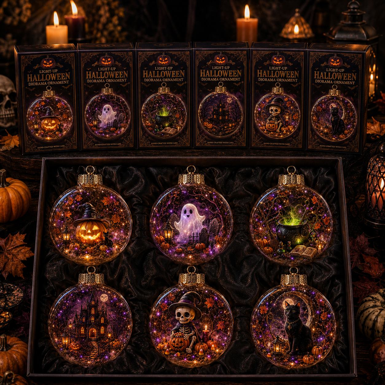 🎃 Light-Up Halloween Diorama Ornament👻✨