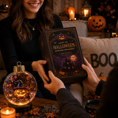 🎃 Light-Up Halloween Diorama Ornament👻✨