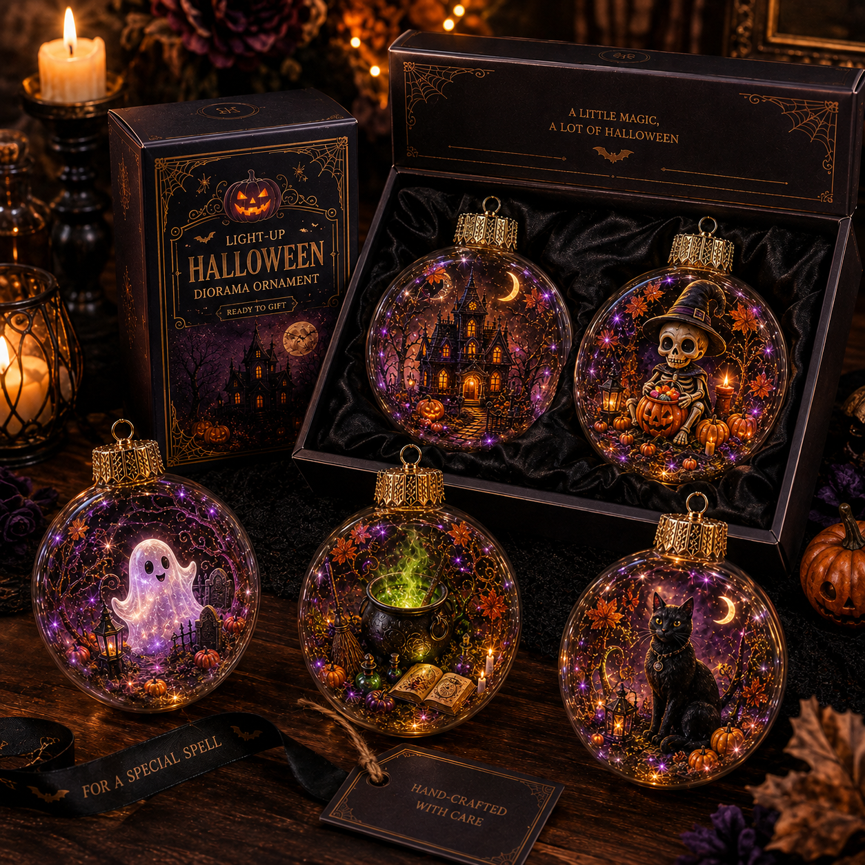 🎃 Light-Up Halloween Diorama Ornament👻✨