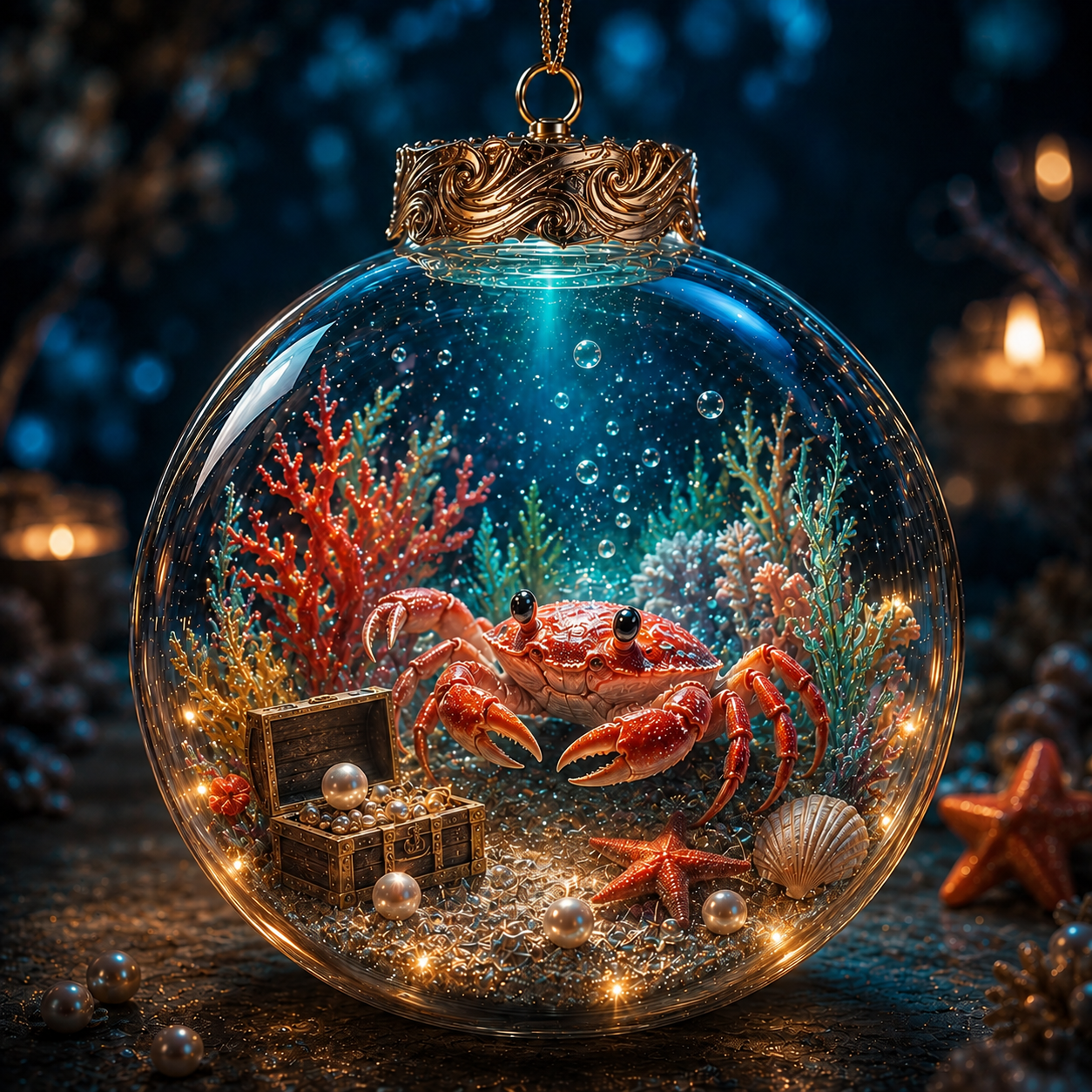 🌊✨Ocean Series Illuminated 3D Model Decorations
