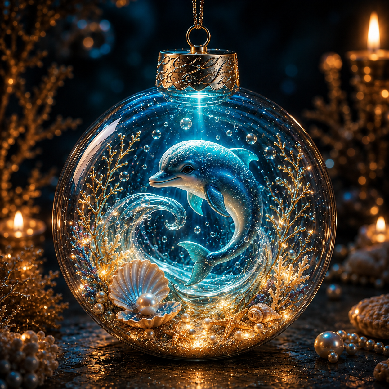 🌊✨Ocean Series Illuminated 3D Model Decorations