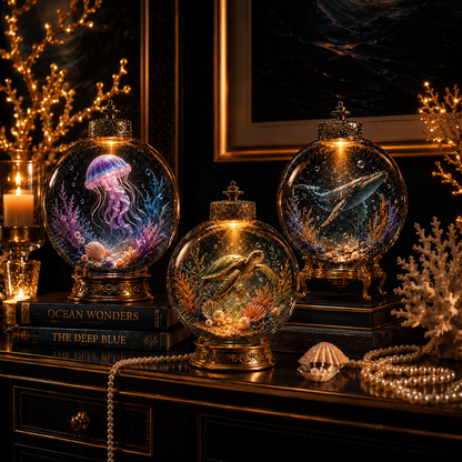 🌊✨Ocean Series Illuminated 3D Model Decorations