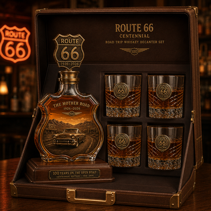 🚘Route 66 Centennial Road Trip Whiskey Decanter Set🛣️
