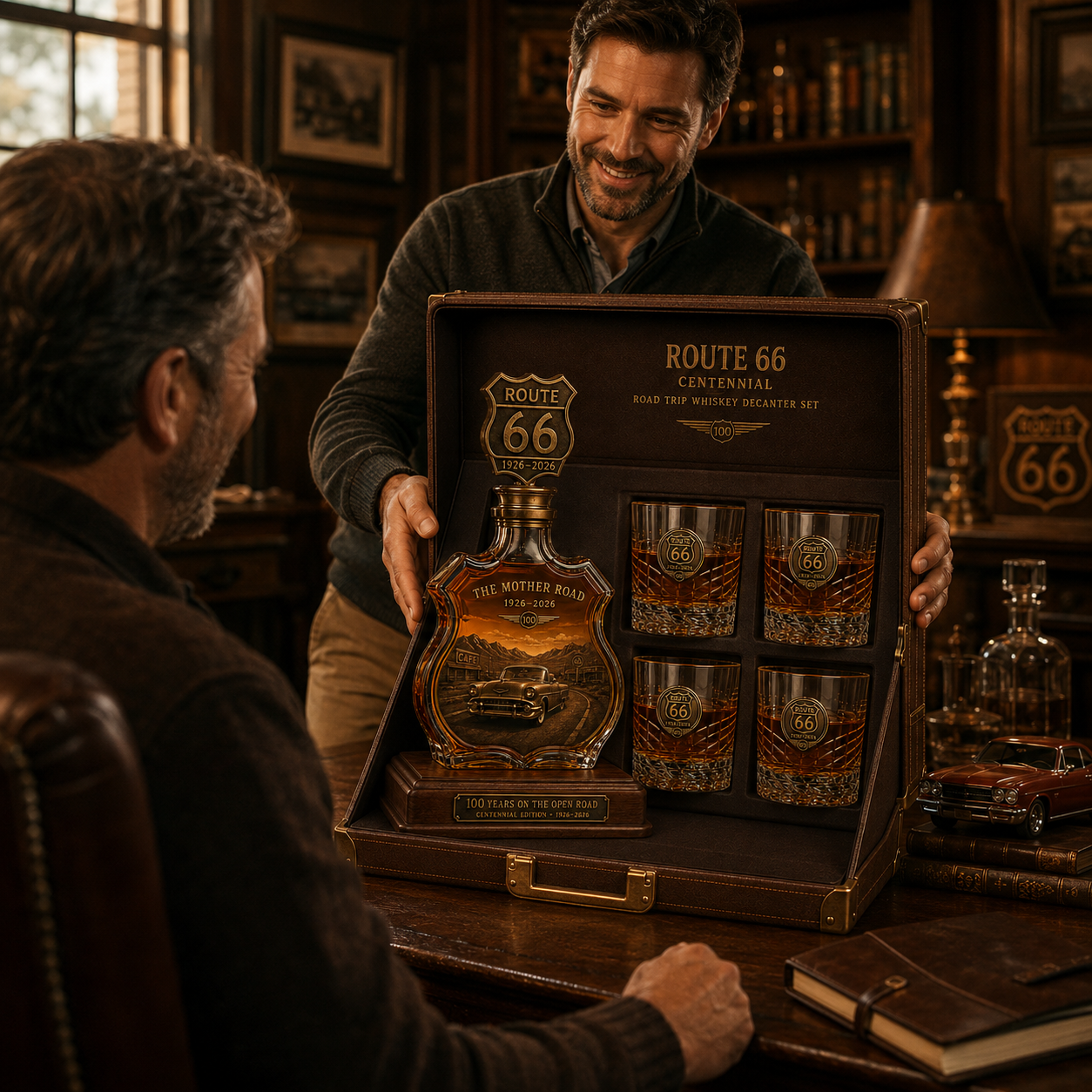 🚘Route 66 Centennial Road Trip Whiskey Decanter Set🛣️