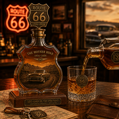 🚘Route 66 Centennial Road Trip Whiskey Decanter Set🛣️
