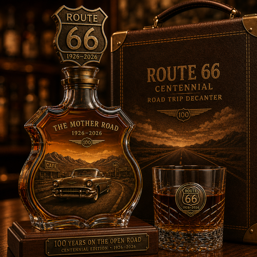 🚘Route 66 Centennial Road Trip Whiskey Decanter Set🛣️