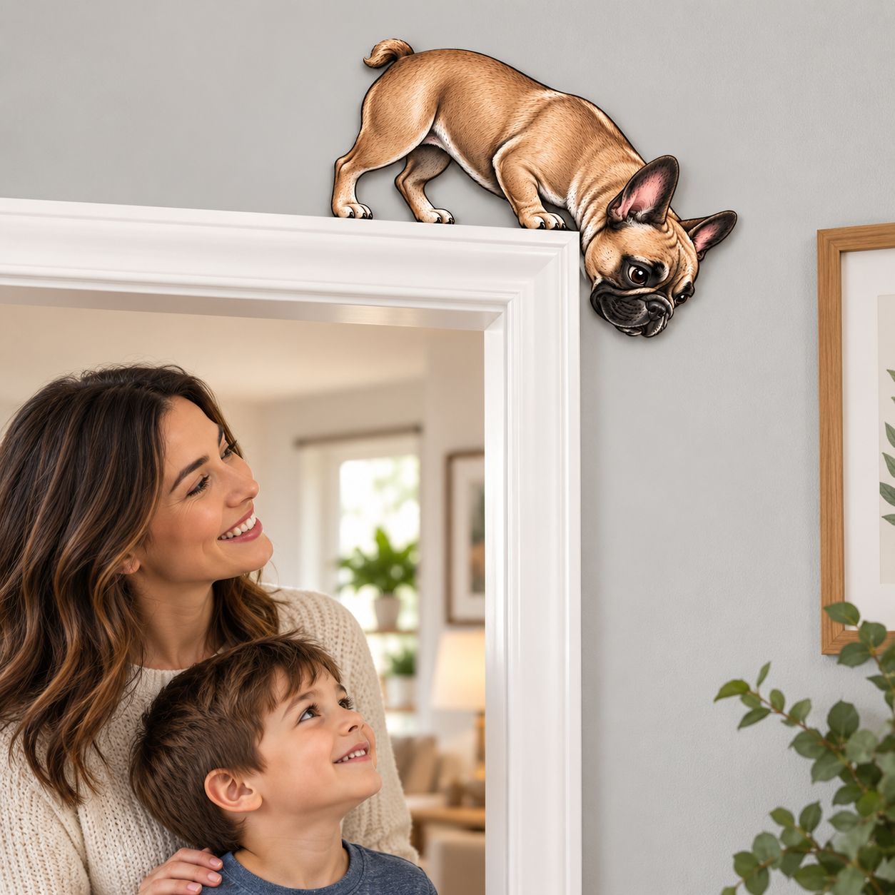 🐶👀 Peeking Pup Doorway Topper – Playful Dog Accent for Pet-Loving Homes