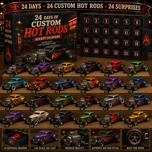 24 Days of American Car Legends Advent Calendar – 24 Die-Cast Collectibles