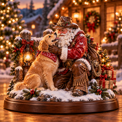 🎅🤠American Christmas Story™ – Santa’s Last Delivery Lighted Western Christmas Keepsake
