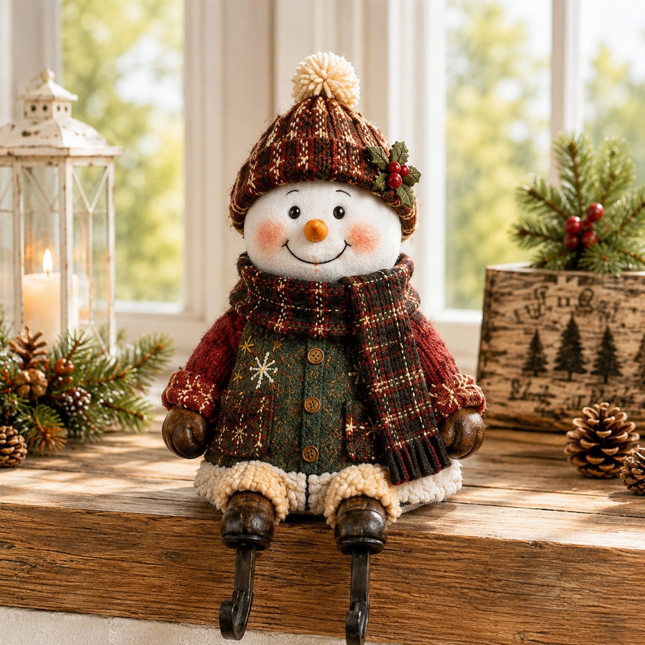 🎄🧦 Festive Mantel Character Stocking Holders – Hidden Hook Christmas Shelf Decor