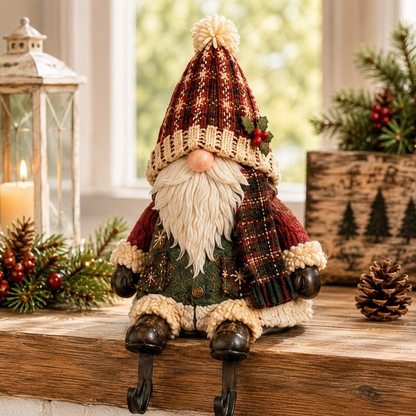🎄🧦 Festive Mantel Character Stocking Holders – Hidden Hook Christmas Shelf Decor
