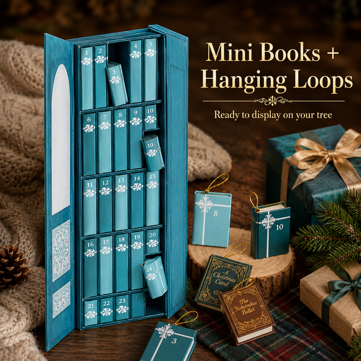 Mini Book Ornament Advent Calendar 2026 – 24-Day Bookish Countdown
