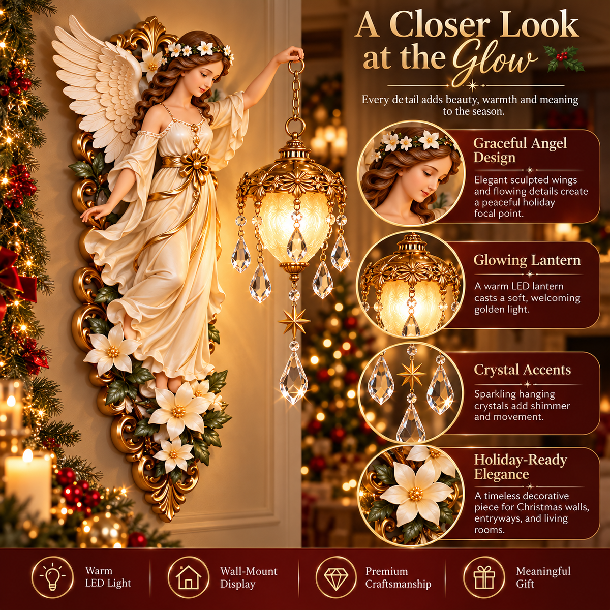 🪽 Guardian Angel Christmas Light – A Symbol of Hope, Love & Protection
