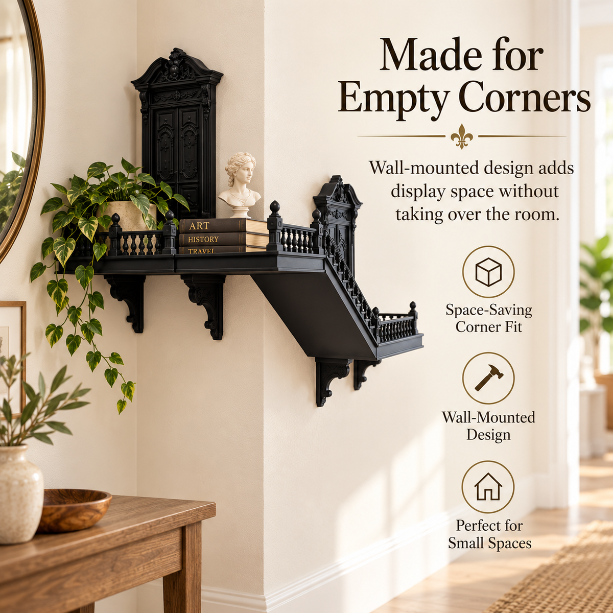 📙 Last Day 49% OFF - 🖤 Gothic Miniature Architecture Wall Shelf
