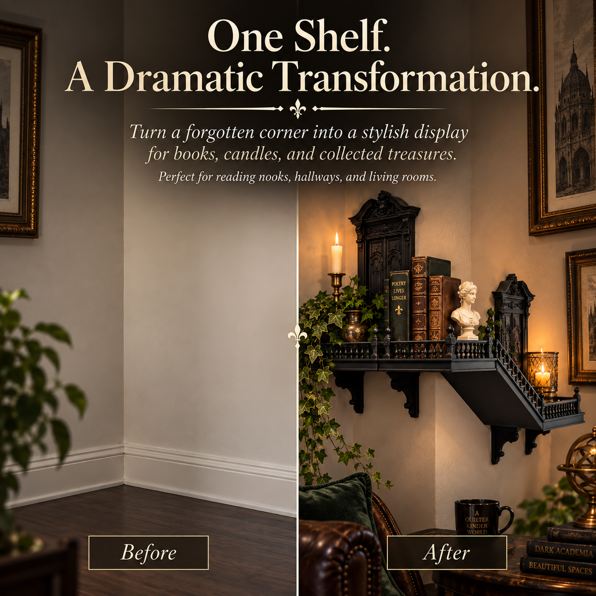 📙 Last Day 49% OFF - 🖤 Gothic Miniature Architecture Wall Shelf