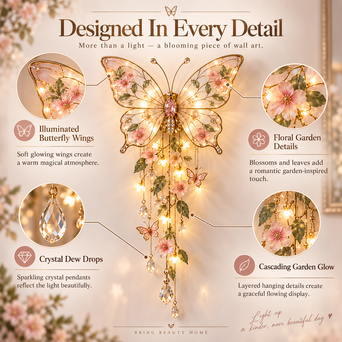 Butterfly Garden Light - 31.5- Inch