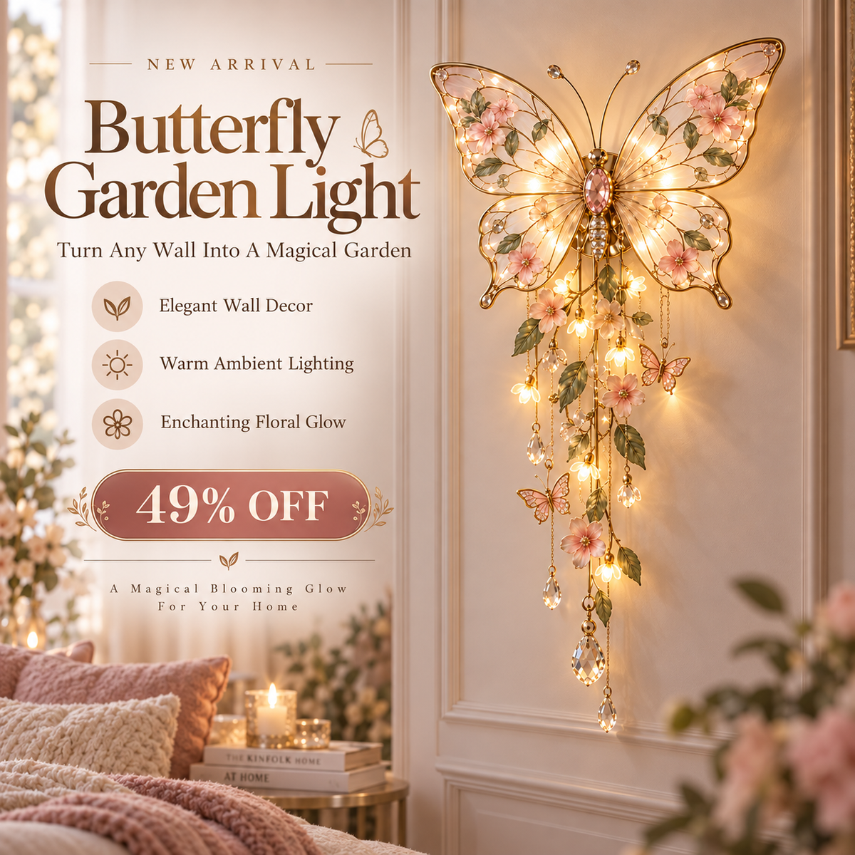 Butterfly Garden Light - 31.5- Inch