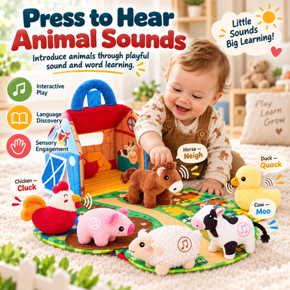 ✨Farm Plush Animal Barn Play Set