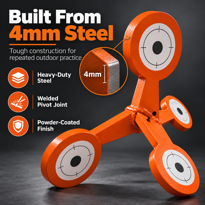 ✨4mm Steel Reactive Rolling Target – Self-Resetting Outdoor Practice Target