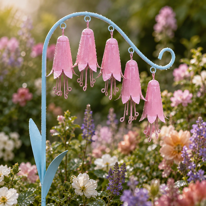 🌸🔔 Whispering Lily Garden Chime – Floral Metal Stake for Peaceful Outdoor Spaces