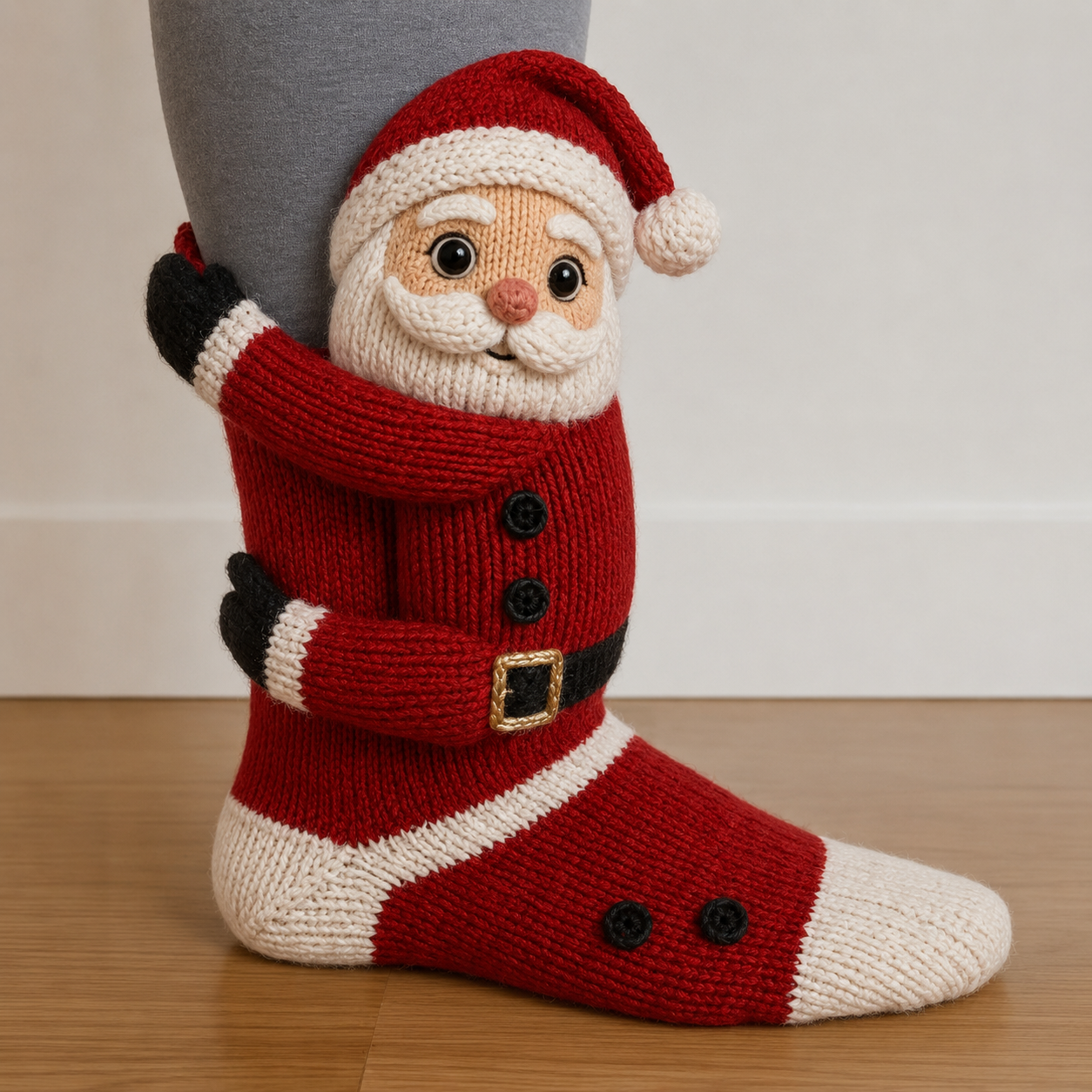 🧦3D Hugging Christmas Socks 🎅 Cute Knit Holiday Socks 5 Designs