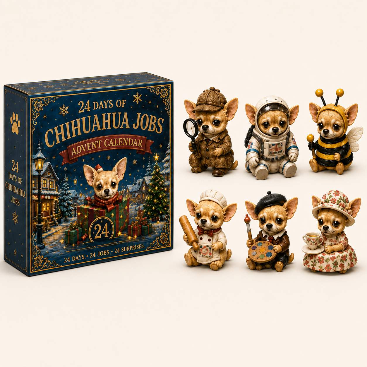 Chihuahua Jobs Advent Calendar 2026 – 24 Days of Unique Chihuahua Miniature Collectibles