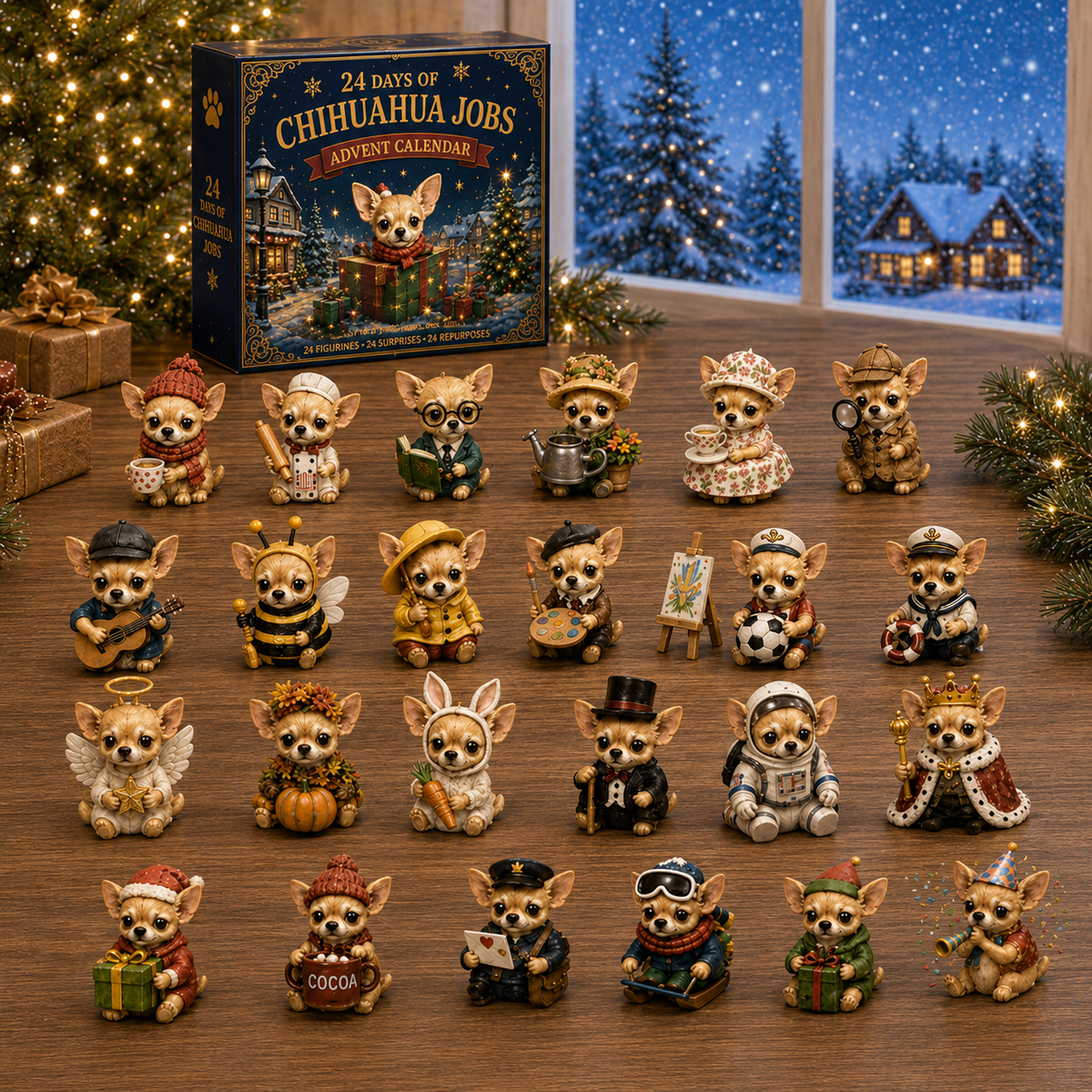 Chihuahua Jobs Advent Calendar 2026 – 24 Days of Unique Chihuahua Miniature Collectibles