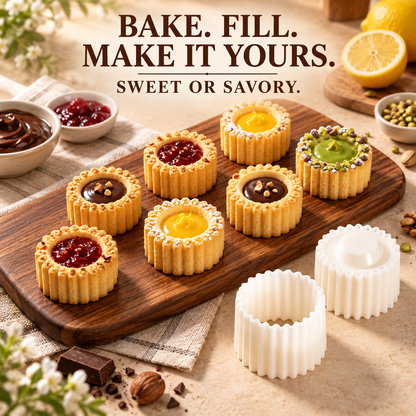 🍪Sunflower & French Lace Round Mooncake Mold Set – Food-Grade Easy Release DIY Pastry Tool
