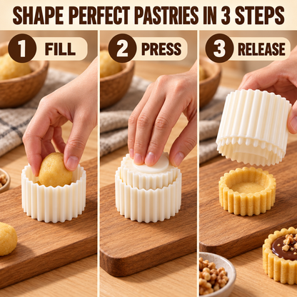 🍪Sunflower & French Lace Round Mooncake Mold Set – Food-Grade Easy Release DIY Pastry Tool