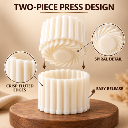 🍪Sunflower & French Lace Round Mooncake Mold Set – Food-Grade Easy Release DIY Pastry Tool