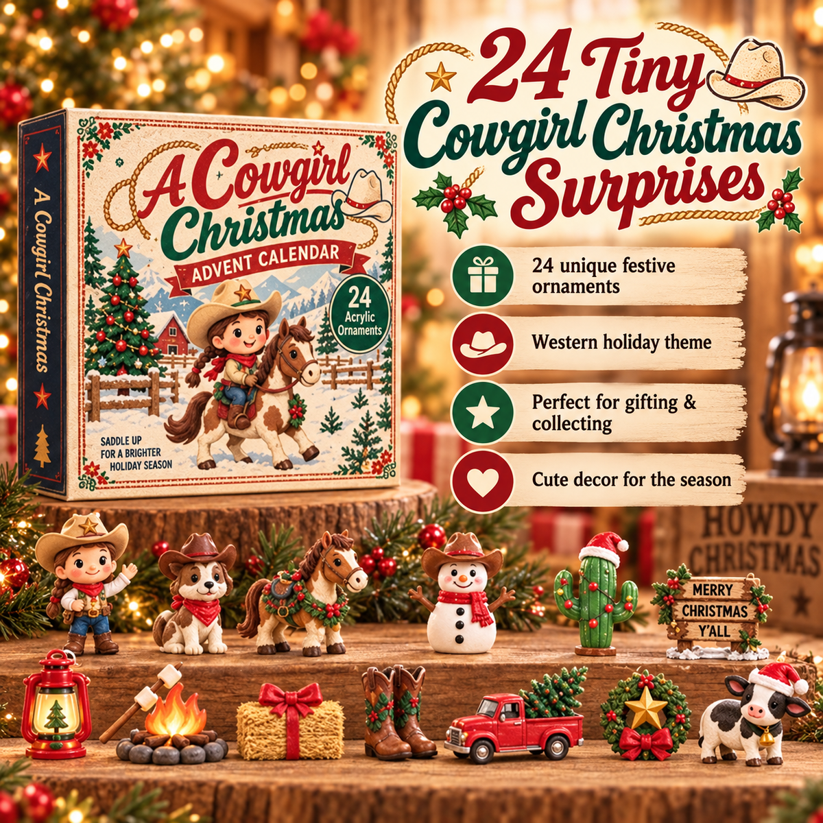 🤠🎄 24 Days of Western Christmas Charm – Cowgirl Holiday Collector Countdown 2026