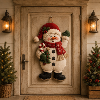 ⛄🎅🎄Christmas Felt Door Hanger DIY Sewing Kit