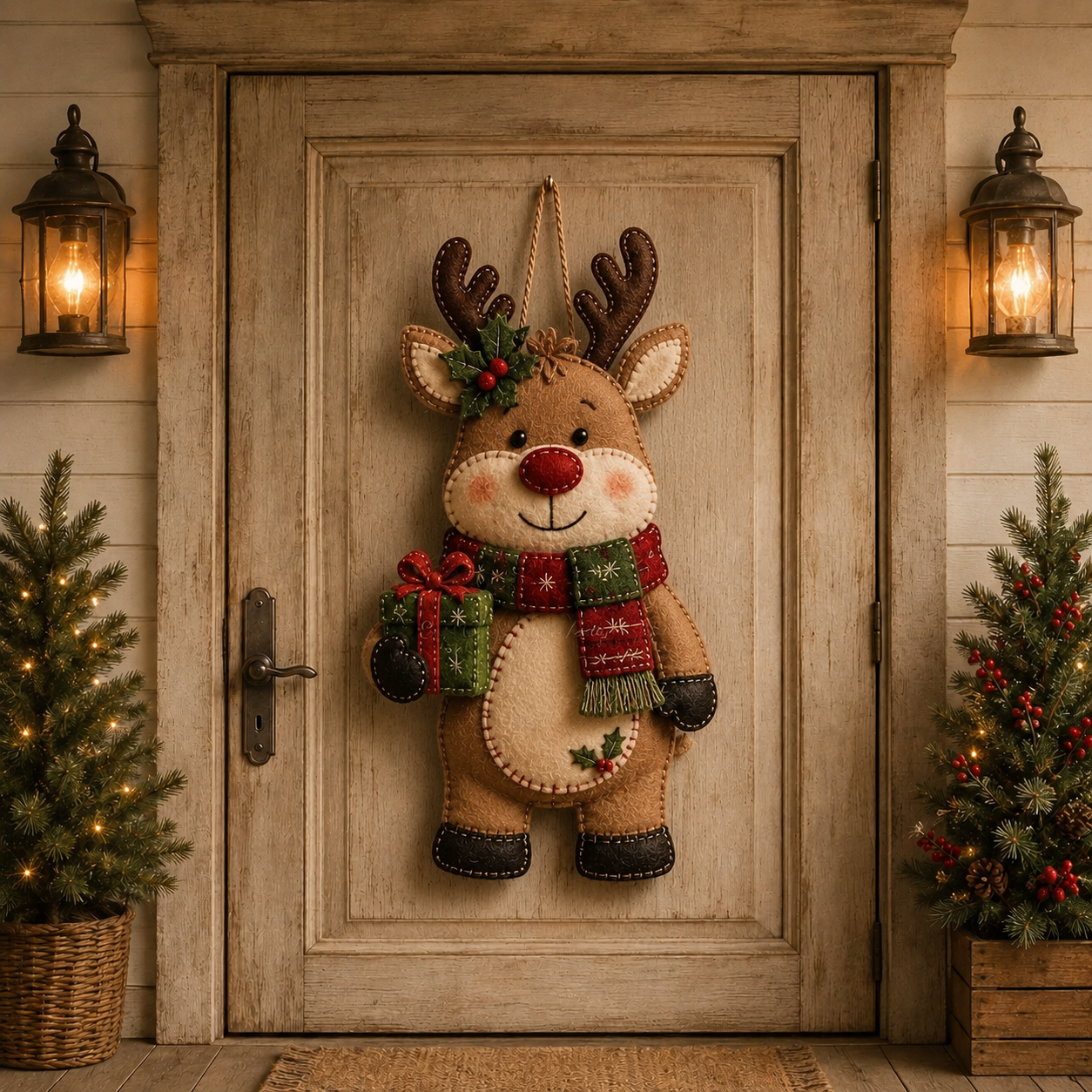 ⛄🎅🎄Christmas Felt Door Hanger DIY Sewing Kit
