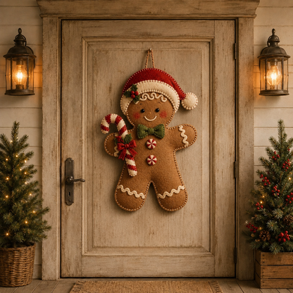 ⛄🎅🎄Christmas Felt Door Hanger DIY Sewing Kit
