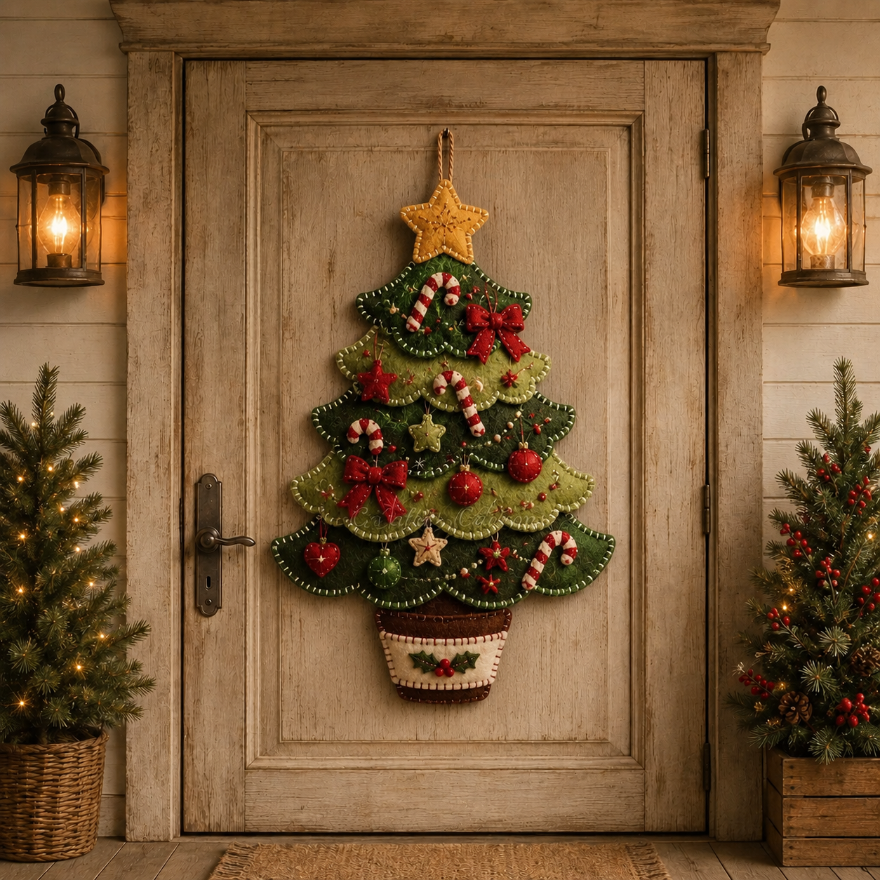 ⛄🎅🎄Christmas Felt Door Hanger DIY Sewing Kit
