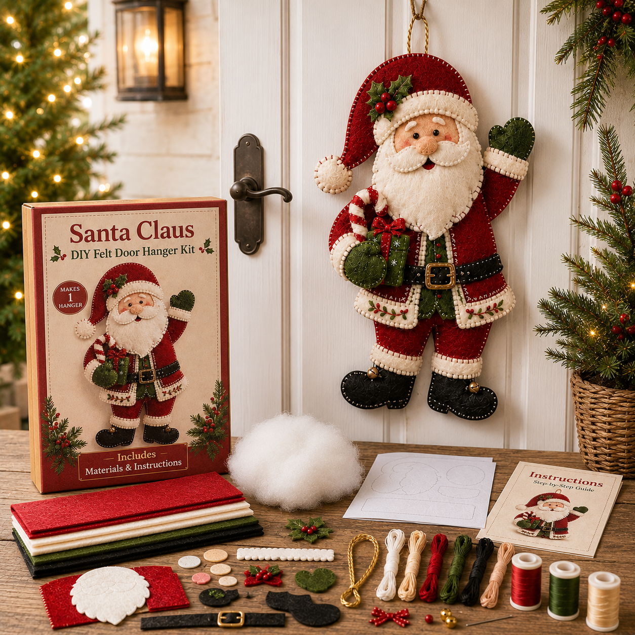 ⛄🎅🎄Christmas Felt Door Hanger DIY Sewing Kit