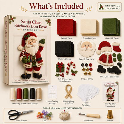 ⛄🎅🎄Christmas Felt Door Hanger DIY Sewing Kit