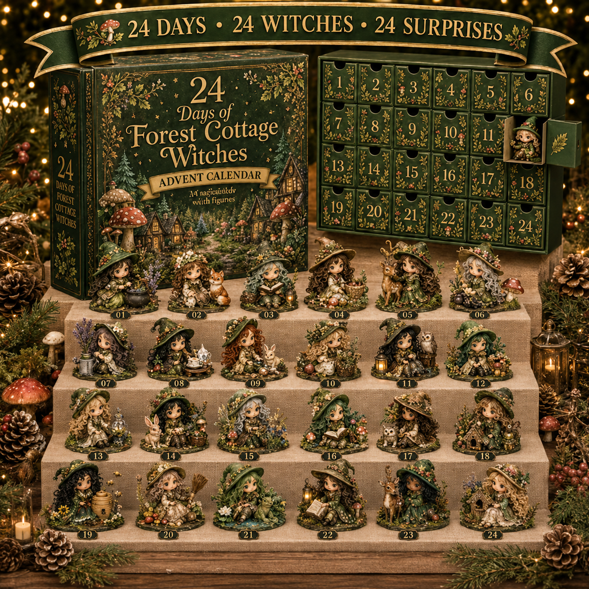 Forest Cottage Witches advent calendar complete collection