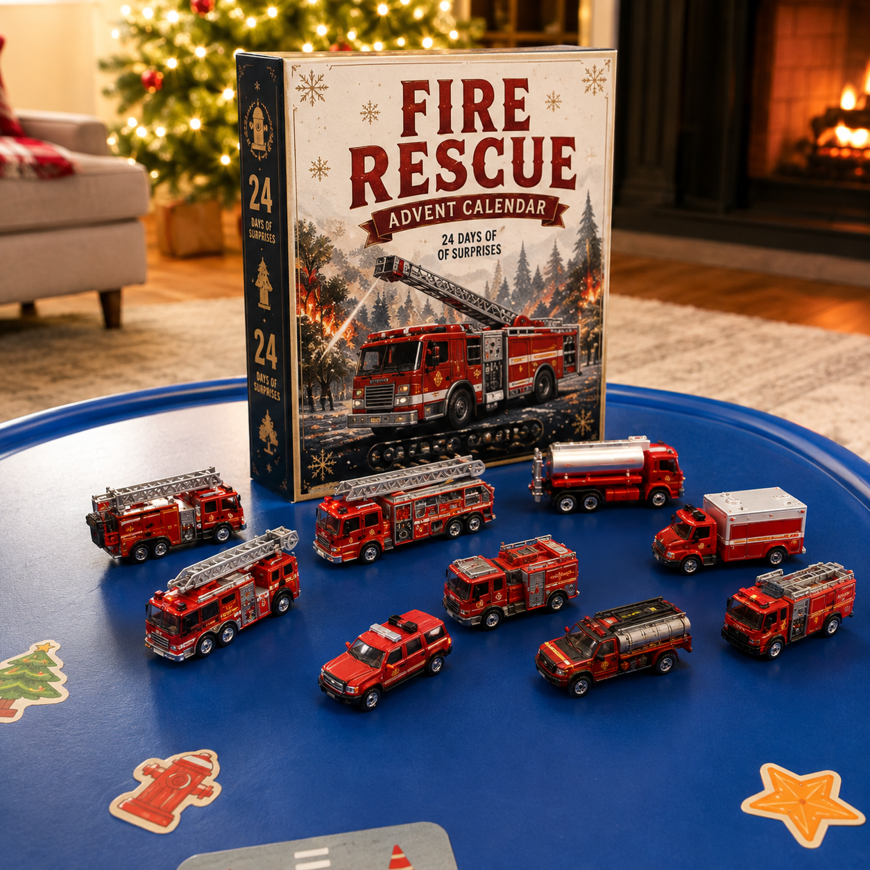 Vehicle Advent Calendar Christmas play scene