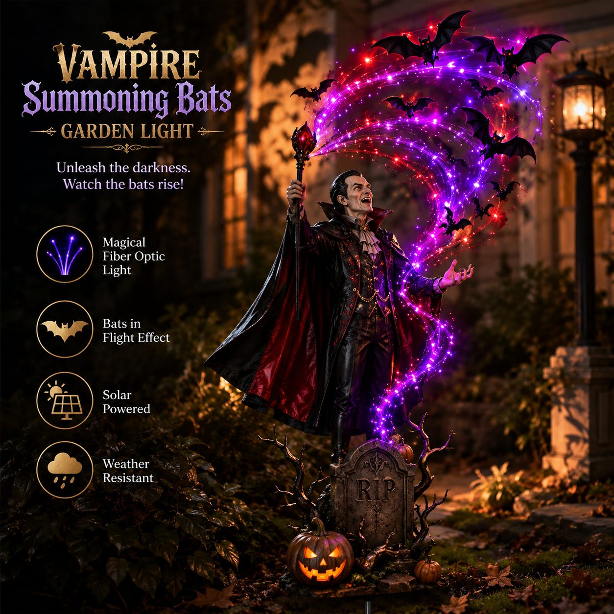 🎁🎃Today 49% OFF🦇Vampire Summoning Bats Garden Light