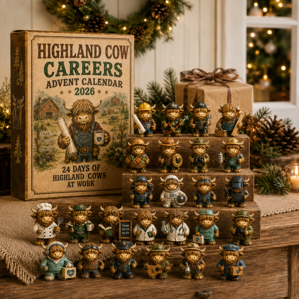 Highland Cow Careers Advent Calendar collector and gift details