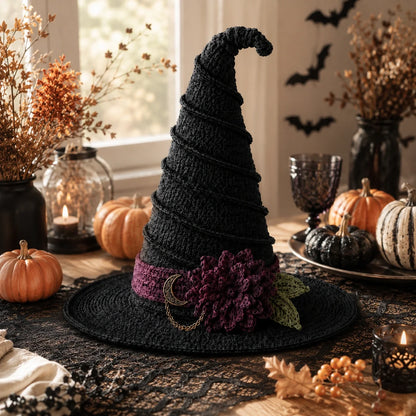 🎃🧶 Midnight Witch Hat Crochet Pattern