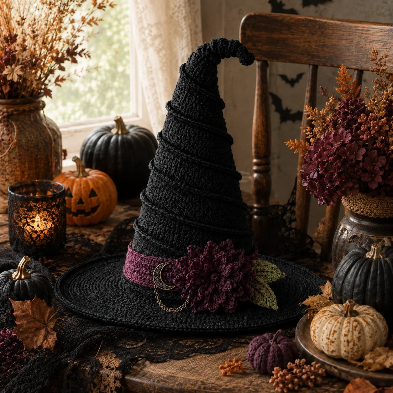 🎃🧶 Midnight Witch Hat Crochet Pattern