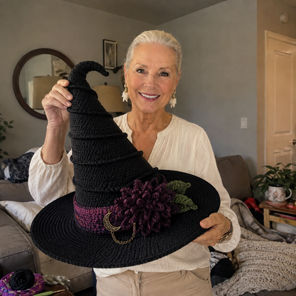🎃🧶 Midnight Witch Hat Crochet Pattern